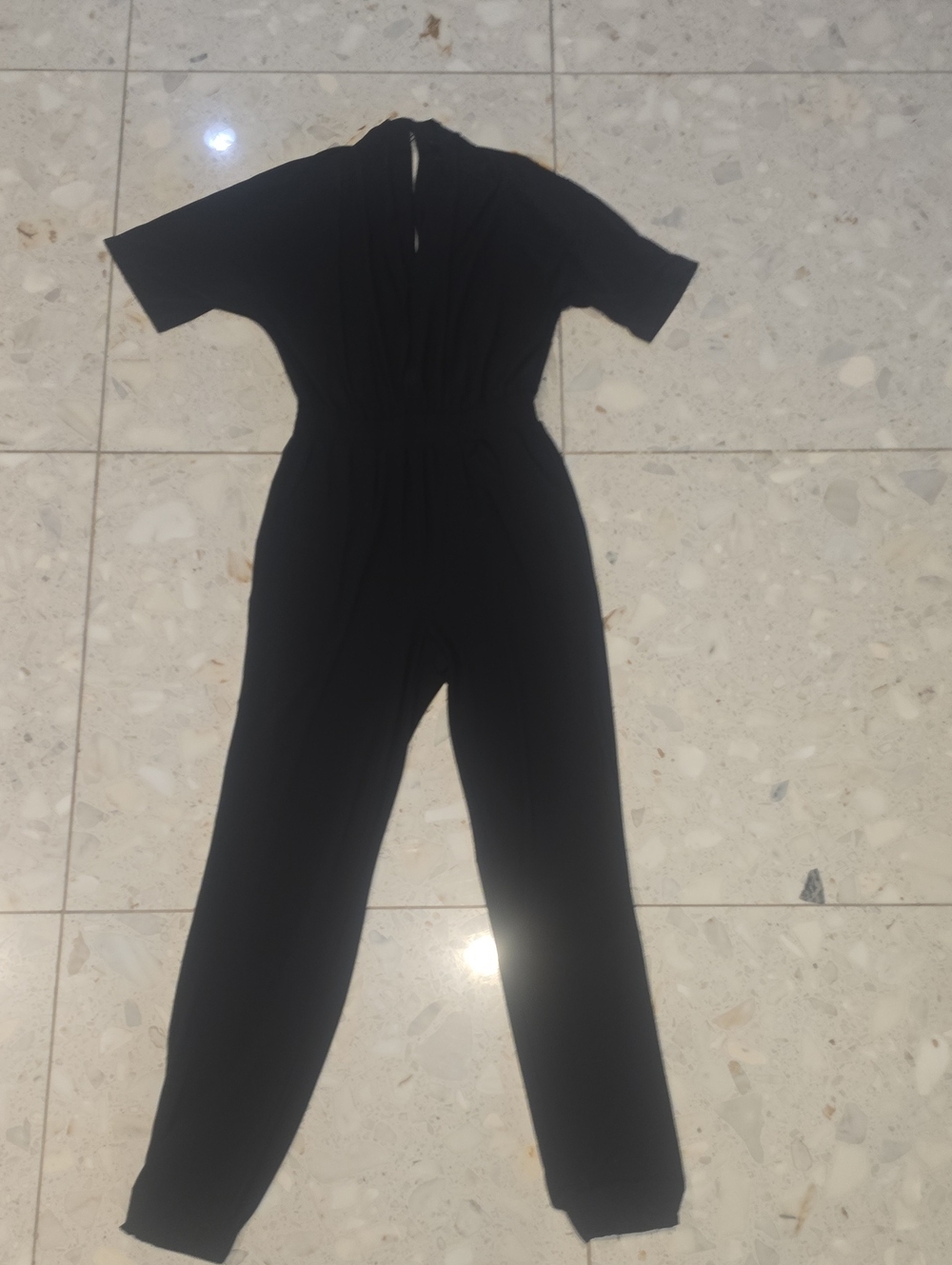 Laundry By Shelli Segal Black Short-Sleeve Jumpsuit